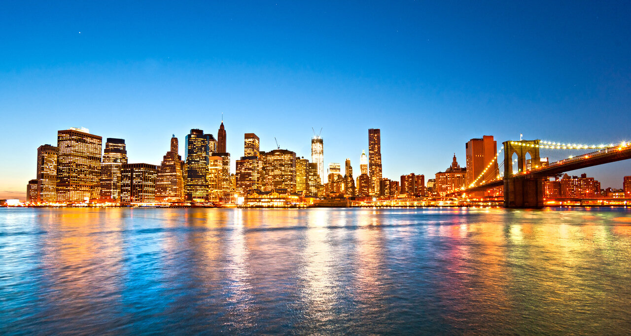 Картина на холсте Вид на вечерний Манхеттен, арт hd0029201
