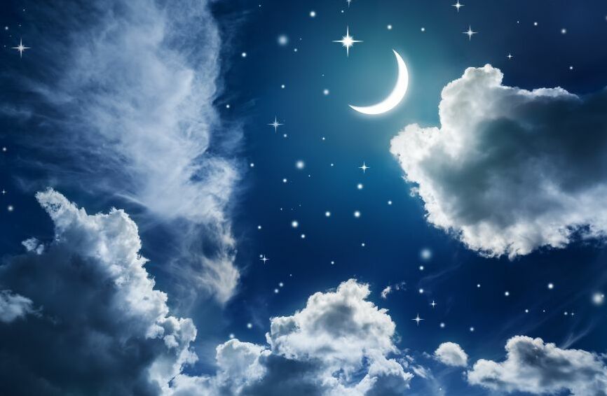 Картина на холсте Ночное небо, арт hd0588301