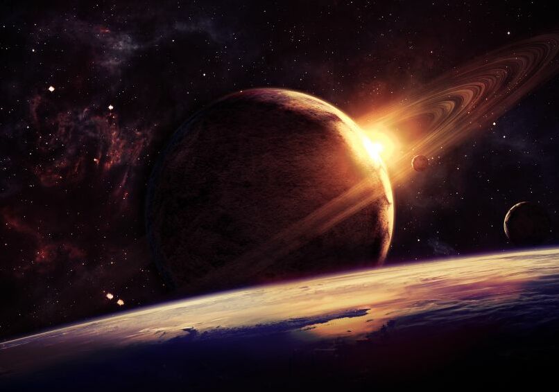 Картина на холсте Кольца Сатурна, арт hd0569101