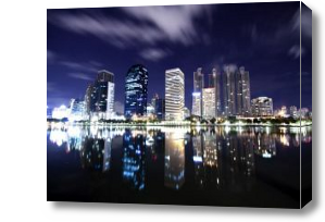 Картина Башни Бангкока ночью