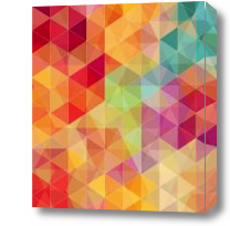 Картина Абстракт разноцветные треугольники