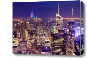 Картина Фиолетовые небоскребы Нью-Йорка