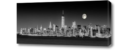 Картина Полная луна над Нью-Йорком